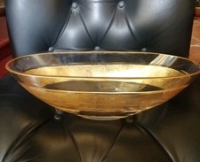 Vetro Murano Cenedese E Albarelli Vaso Dorato Firmato con Etichetta anni 70/80
