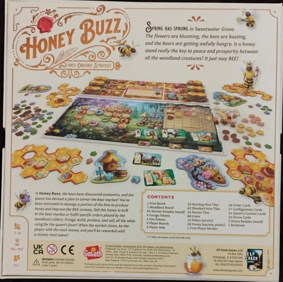 Goliath Honey Buzz 100% Organic Strategy Board Game Age 10+ Players 1 to 4 NEW - Image 2 of 4