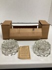 Princess House Vtg 3 Way Heavy Glass Candle Holders, Set Of 2, Original Package — photo 1