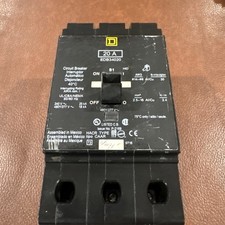 Square D EDB34020 Bolt On Circuit Breaker 20A 3P 480Y/277V 18KA EDB 3 Pole 20Amp