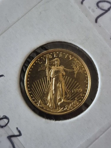 1999 $5 BU Gold American Eagle 1/10 Oz