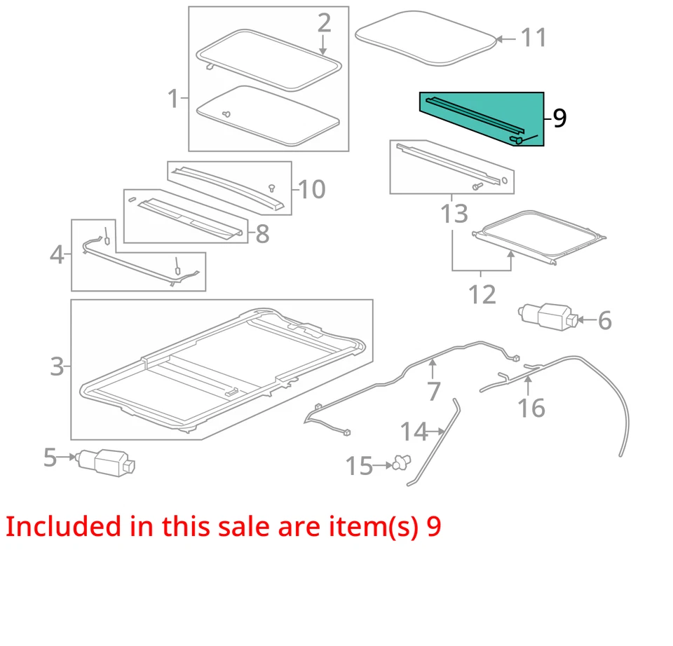 2007-2010 GMC SATURN ACADIA OUTLOOK PARA-SOL ASM SUN RF RR 25775239 - NOVO FABRICANTE DE EQUIPAMENTO ORIGINAL - Imagem 3 de 4