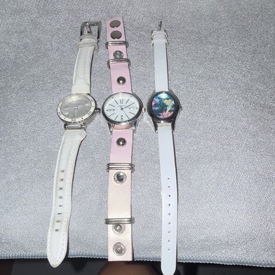 Fossil Geneva Disney Mixed Lot 3 Unisex Wristwatches White/Pink Straps 10370