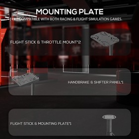 Supllueer Double Multiple Shift Lever Flight Game Mount For Logitech G29 G920