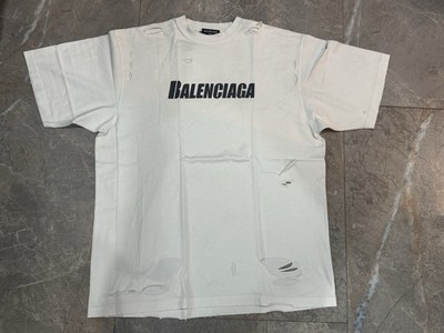 Authentic Oversized White Balenciaga T Shirt Size XS
