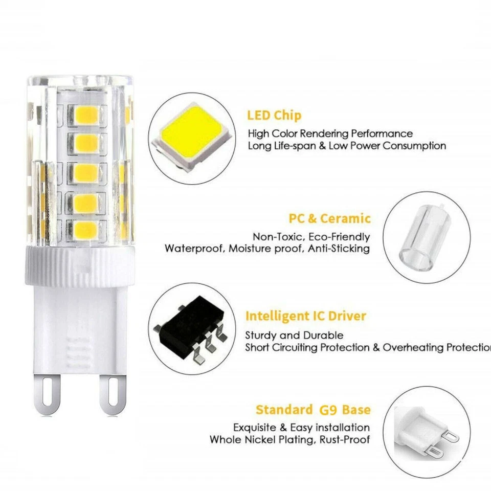 10X G9 Led Bulb 5w Cool/Warm White Capsule Lamp Replace 40w Halogen Light Bulbs - Image 2 of 4