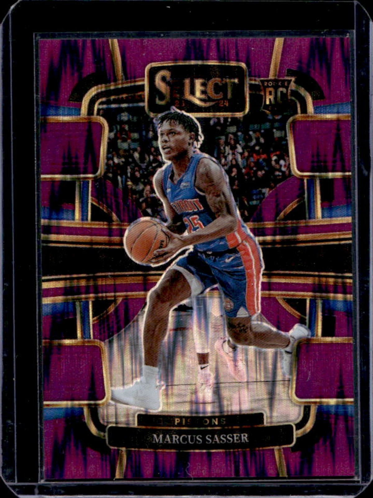 2023-24 Select Marcus Sasser RC Purple Flash Prizms Concourse #/175 Pistons