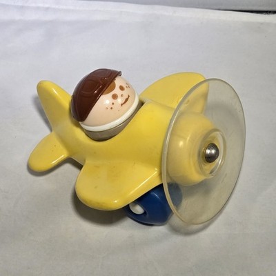 Vintage Rare Fisher Price Little Tikes Yellow Airplane & Pilot Disc Blades