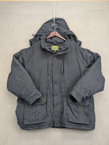 CABELA'S Herren Parka mit Kapuze 3XL schwarz Full Zip Thinsulate isolierte Jacke