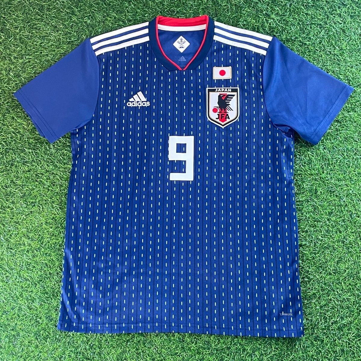 希少　日本代表 レプリカシャツ　オフィシャルマーク入りMINAMINO Japan 2018 Official Jersey Shirt Kit – Takumi Minamino – JPN L