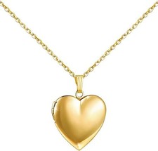 "Love Heart Locket Necklace That Holds Pictures Polished Lockets Necklaces Birth