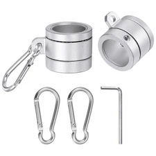 2pcs Aluminum Alloy Flag Pole Rings with Bearings for 0.75-1.02" Diameter Silver