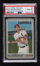2019 Topps Heritage 1970 Cloth Stickers Paul Goldschmidt #8 PSA 10 GEM MT nf5