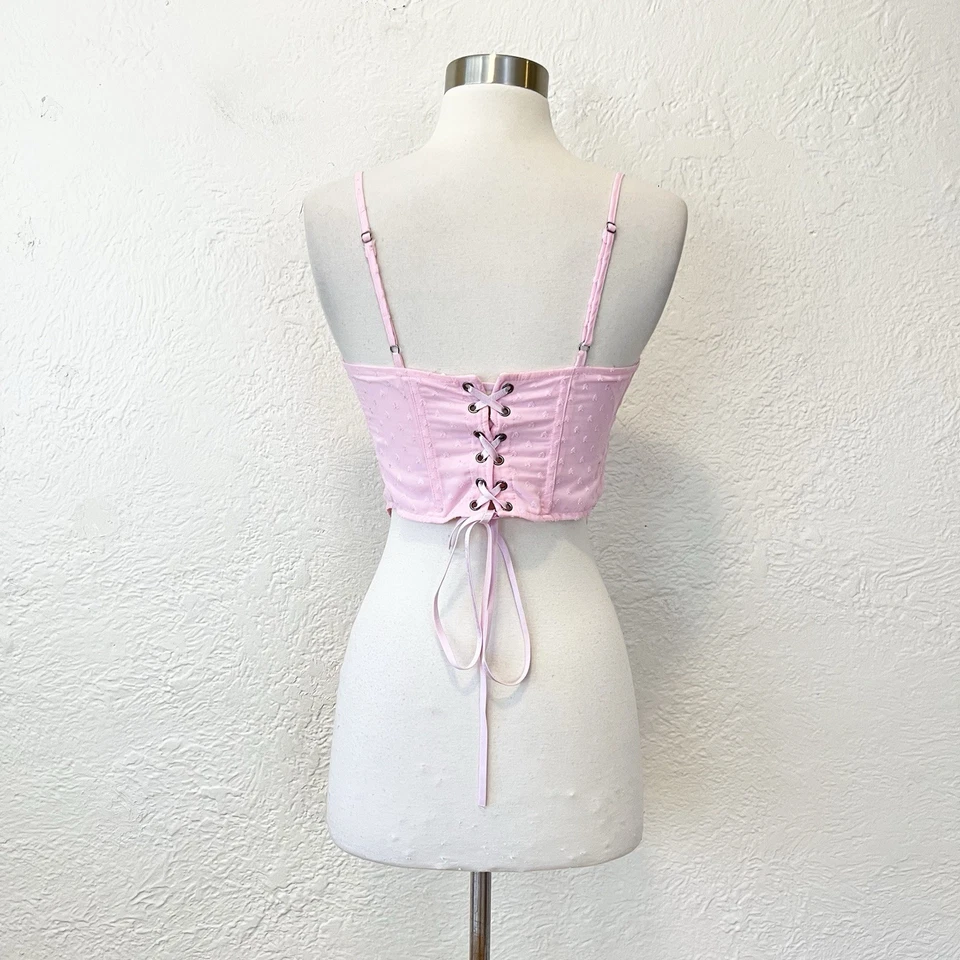 Corsé Top Rosa Hada Coqueta Fairycore Cottagecore Pequeño S Foto 4 de 4