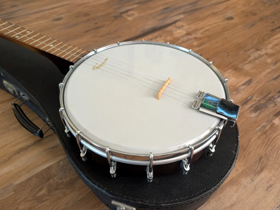 John Grey And Sons 25 Fret 5 String Vintage Banjo W/Original Case England - Image 3 of 4