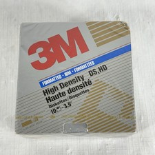 Vintage 10 3M IBM Formatted High Density DS HD 3.5 inch Diskettes New Sealed