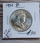 Beautiful Bell Lines BU 1954 D Benjamin Franklin Half