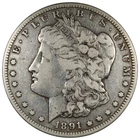 1891-CC Morgan Dollar VF+ VERY FINE Details Lightly Cleaned A2453