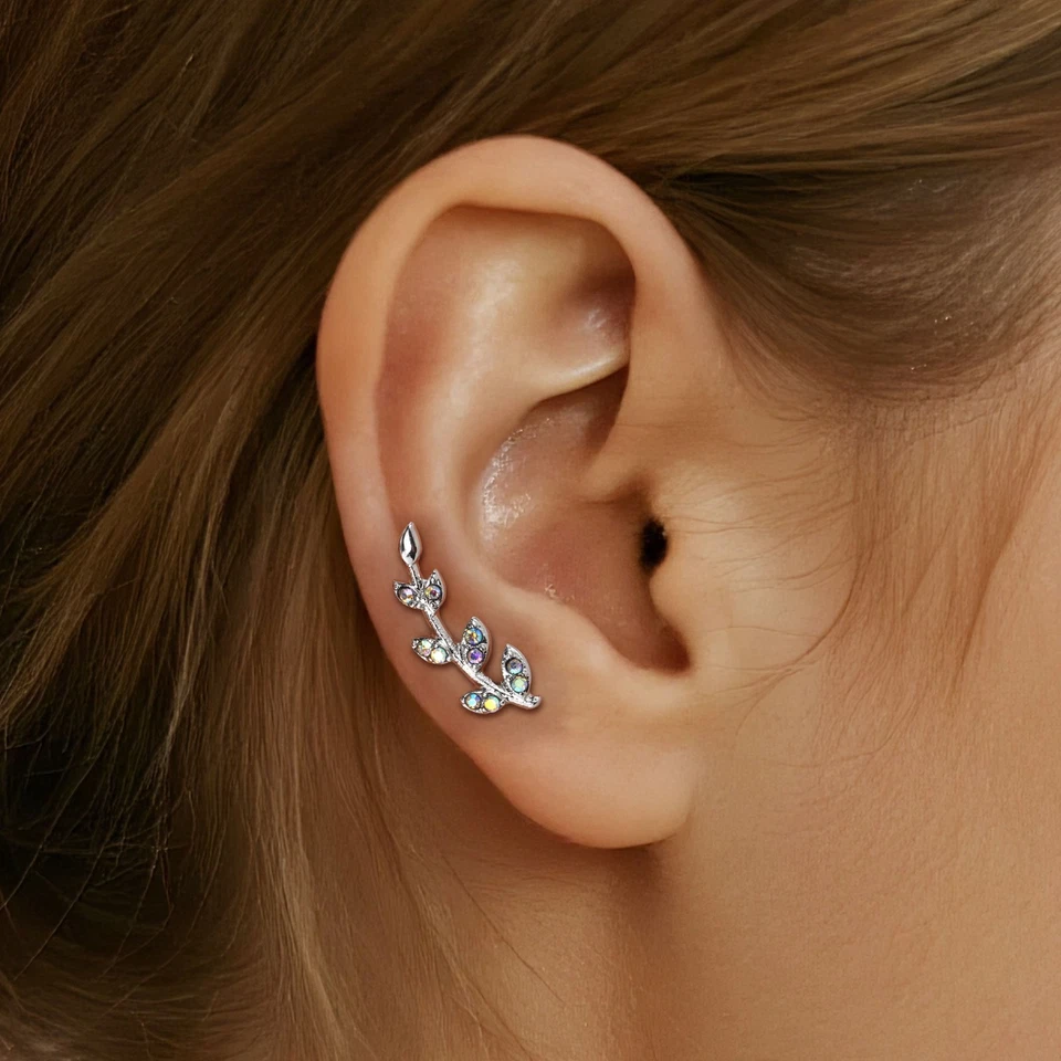 2PCS Cartilage Studs Stainless Steel CZ Helix Tragus Lobe Daith Piercing Jewelry - Image 2 of 4