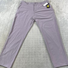 Rhone Mens Commuter Slim Pants Mens 38x30 Gray Stone Office Golf Preppy Stretch