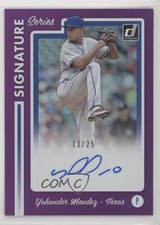 2017 Panini Donruss Signature Series Purple 13/25 Yohander Mendez Auto im4