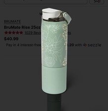BruMate Br Mate Rise 25 oz Golden Bloom Holley Gabrielle green gold water bottle