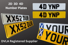 Number Plates 2D 3D 4D Travel Flag Replacement Set Road Legal Front And Rear