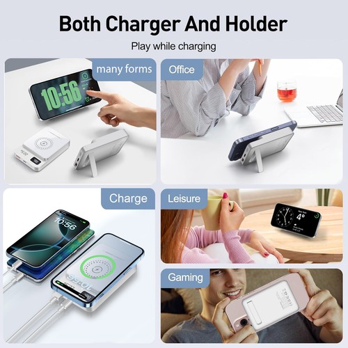 10000mAh Magnetic Power Bank Wireless Charger PD 20W Fast Charging For iPhone 17 - Picture 8 of 15