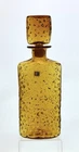 Blenko Handmade Glass 9111 Textured Decanter in Topaz Hank Adams Design