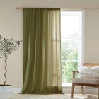 Zofia Broderie Cotton Anglaise Tab Top Voile Curtain Panel Window