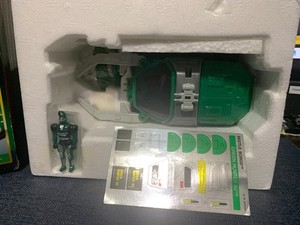 Vintage 1996 Bandai Saban Beetleborgs Green Hunter AV Vehicle Figure  with box