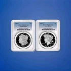 2023-S Proof $1 Morgan and Peace Silver Dollar 2pc Set PCGS PR69DCAM Blue Label