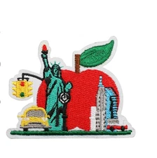 New York City NYC Big Apple Travel Patch, Iron On/Sew On