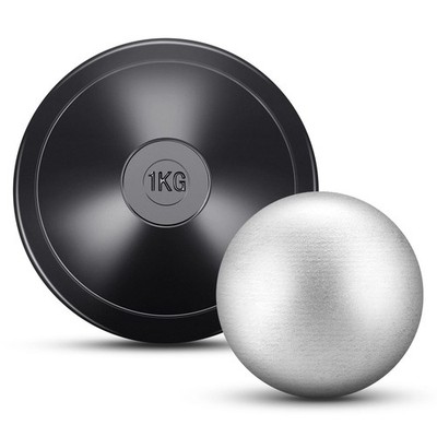 Deekin 2 Pcs Shot Put Rubber Discus Black Ball for 1kg Discus+12lb