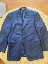 Beautiful Pal Zileri Midnight Blue Pinstripe Suit Made In Italy 40R 32w 50IT