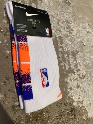 Nike Elite NBA Basketball Socken - Weiß & Blau Orange - Neu.