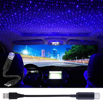 proyector de estrellas luz nocturna usb para cuarto carro luces led violeta azul