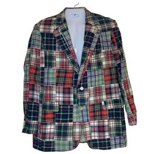 Vintage Patchwork Knickers Mens Blazer 90s made in USA