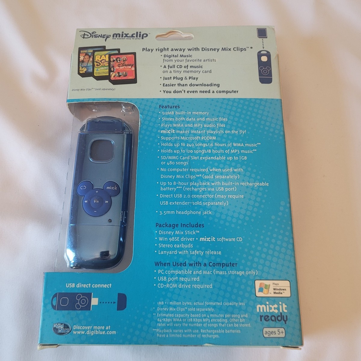 未使用 ミッキー Mplayer ディズニー MP3 オーディオプ DISNEY ミッキー形」ポータブルプレーヤーに限定のスワロフスキーモデル