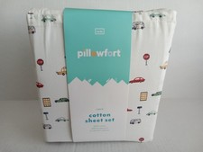 Pillowfort Twin Sheet Set Cars Print 100 Cotton Brand New in Package Kids Room