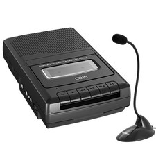 Portable Cassette Player  Recorder with Standing Microphone   Retro Shoebox ...