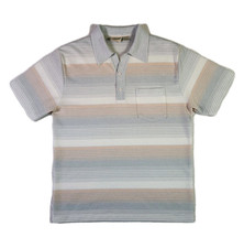 Vintage Arnie Arnold Palmer Golf Polo Shirt Large 70s 80s Striped Pocket Knit