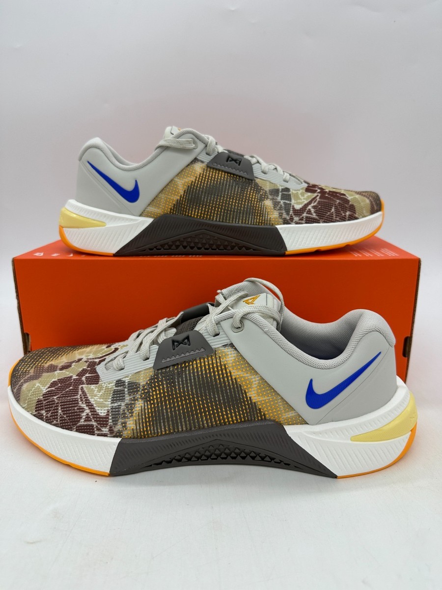 Nike Metcon 10 AMP Men's Size 8.5 Yellow Gray Camo Gym Training