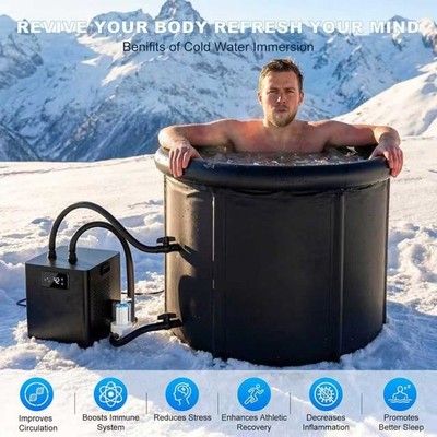 Cold Plunge Tub & Water Chiller W/Pump and Filter, for Recovery & Home Wellness