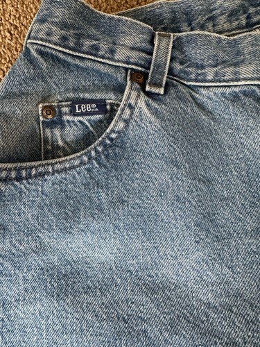 Vintage 90s LEE Original Relaxed Tapered High Rise Mom Jeans Size 12 LONG Blue - Picture 8 of 9