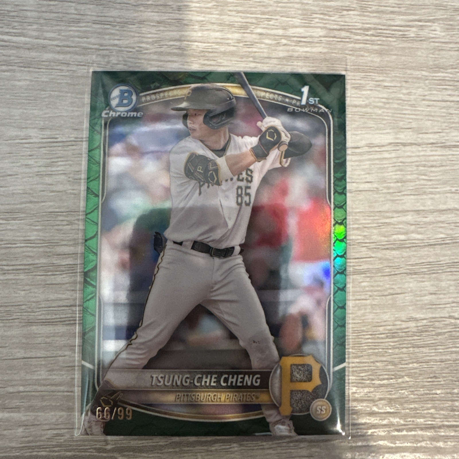 2025 Bowman Chrome Prospects Tsung-Che Cheng #BCP-95 Green Reptilian /99