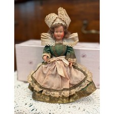 Vintage Le Minor French Celluloid Doll Traditional Regional Costume Hand Painted