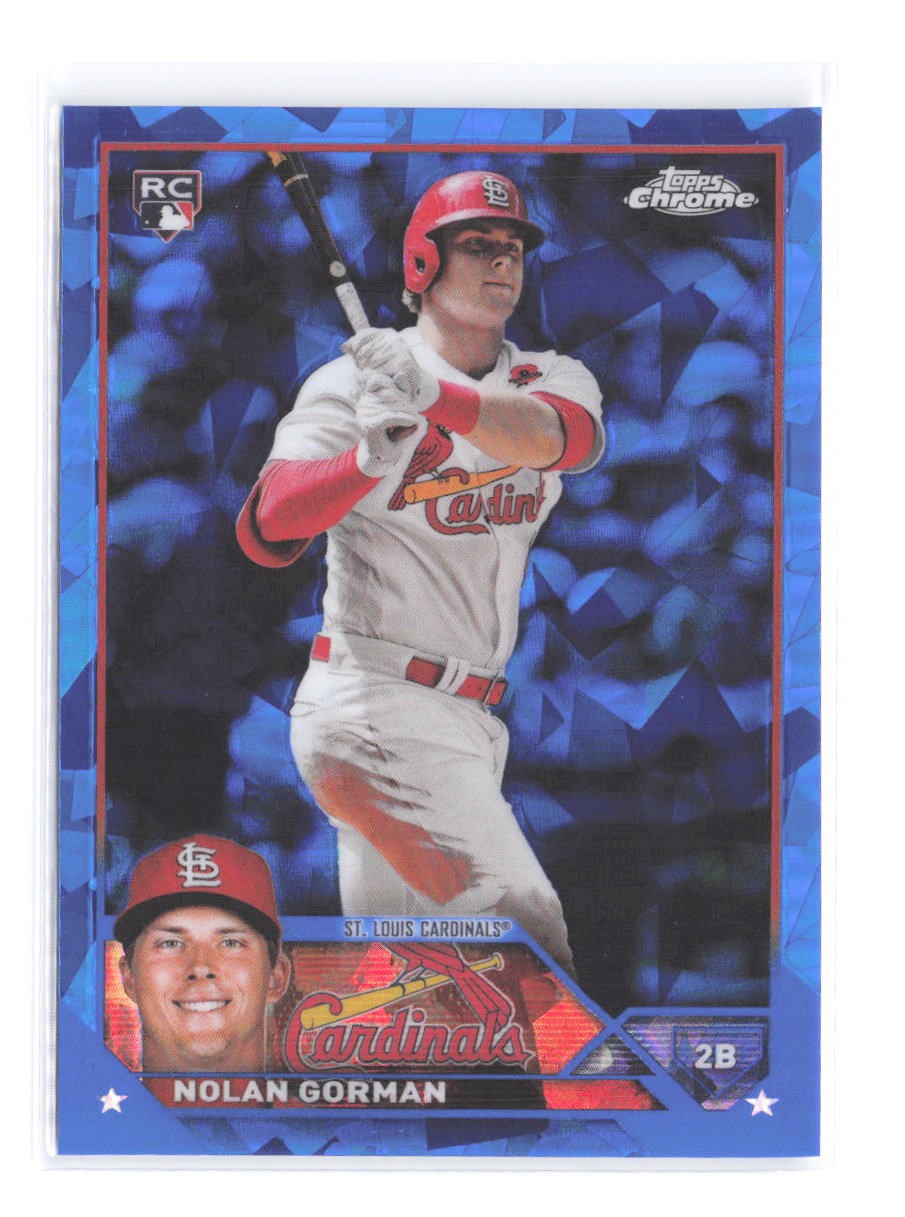 2023 Topps Chrome Sapphire Nolan Gorman RC Rookie Card 16 St. Louis Cardinals