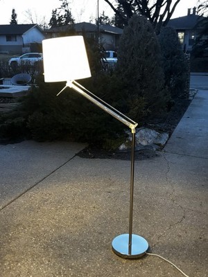 IKEA Samtid NO SHADE Floor Lamp Light Chrome Silver Flexible