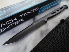 Undercover Black Tanto Slim Covert Shiv Full Tang Fixed Blade Knife UC1263B New